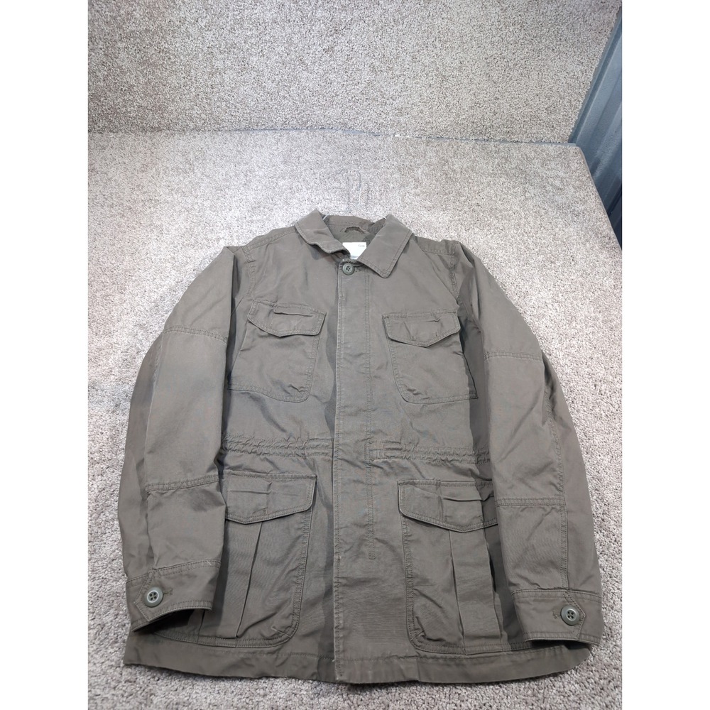 Gap Mens Fatigue Field Jacket Peat Green Cotton Twill Military‎ Utility Large